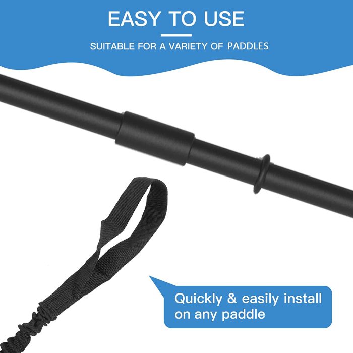 Kayak Paddles Leash 2 Pack Black Kayaking Equipment with Quick Release Paddle Holder Clip D-Shape Carabiner Stretchable SUP Paddle Board Accessories Fishing Rod Leash Kit (Black x 2 Pack) : Sports & Outdoors