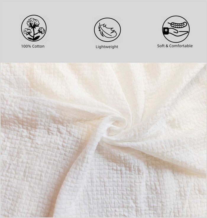 FANCYGO Disposable White Waffle Bath Towel - Travel Accessories⼁Portable Body Shower Washcloths - Vacation Essentials⼁for Yeast Inflection Care, Guest, Hotel/motel Accommodation, Pool party, Paddling, 8 Pieces