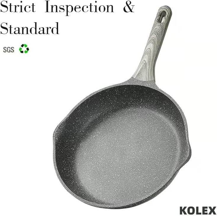 KOLEX Nonstick Frying Pan,Non Stick Granite Fry Pan,Egg Pan,Omelet Pans,Stone Cookware Induction Skillet Pan, PFAS-Free, PFOA Free,Dishwasher Safe (Classic Granite,11-inch)
