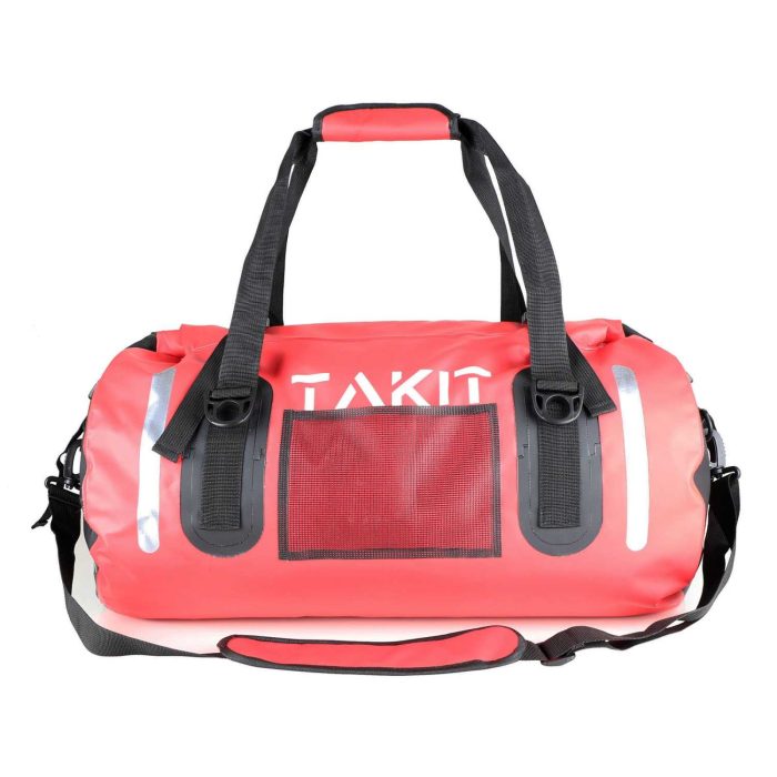 Waterproof Duffle Bag Travel Dry Bag 80L Roll Top 500D PVC for Motorcycle Tail Kayaking Rafting Boating Swimming Camping Hiking Beach Fishing(80L, Red)