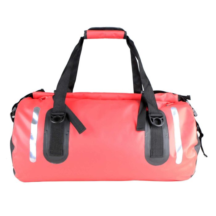 Waterproof Duffle Bag Travel Dry Bag 40L Roll Top 500D PVC for Motorcycle Tail Kayaking Rafting Boating Swimming Camping Hiking Beach Fishing (40L, Red)