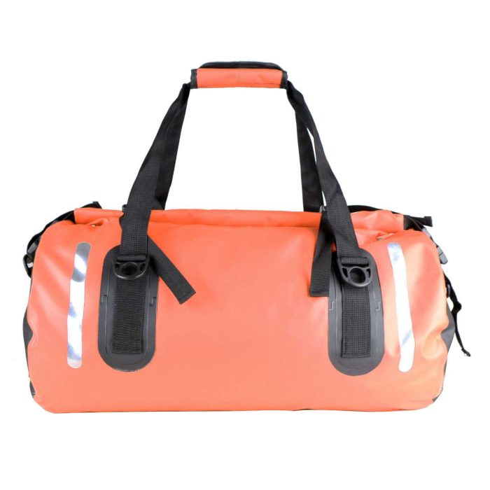 Waterproof Duffle Bag Travel Dry Bag 60L Roll Top 500D PVC for Motorcycle Tail Kayaking Rafting Boating Swimming Camping Hiking Beach Fishing(60L, Orange)