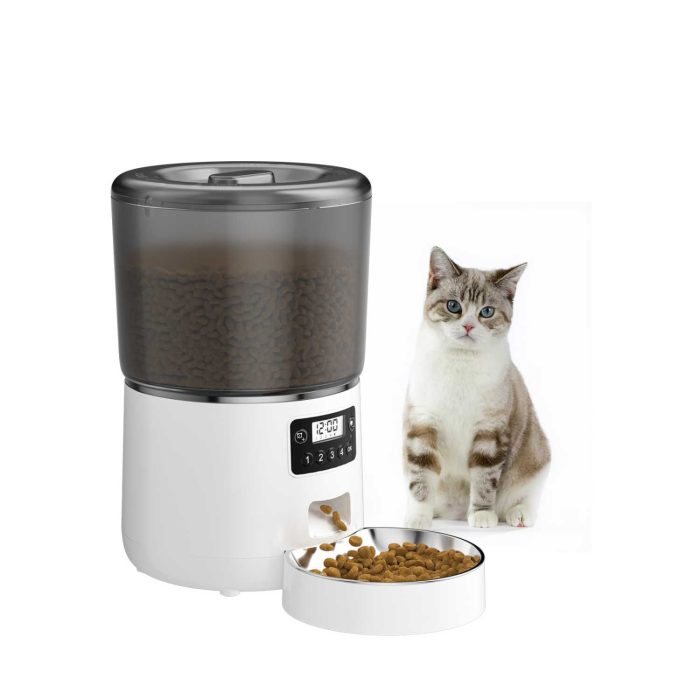 Automatic Cat Feeders Feed Cat Comfortably and Accurately. Automatic Cat Feeder Dual Power Supply and Anti-Clogging Food