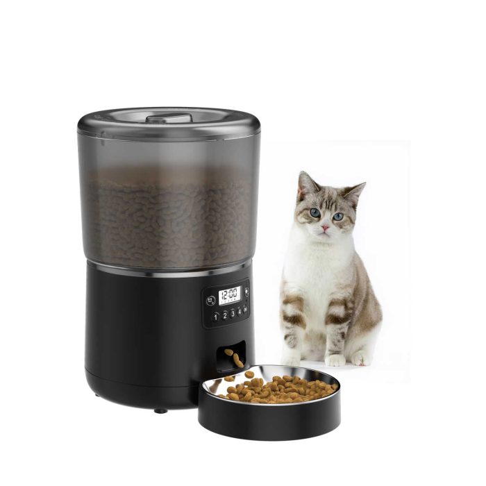 Automatic Cat Feeders Feed Cat Comfortably and Accurately. Automatic Cat Feeder Dual Power Supply and Anti-Clogging Food Design.Cat Feeder Automatic Easy to Set Up & Clean