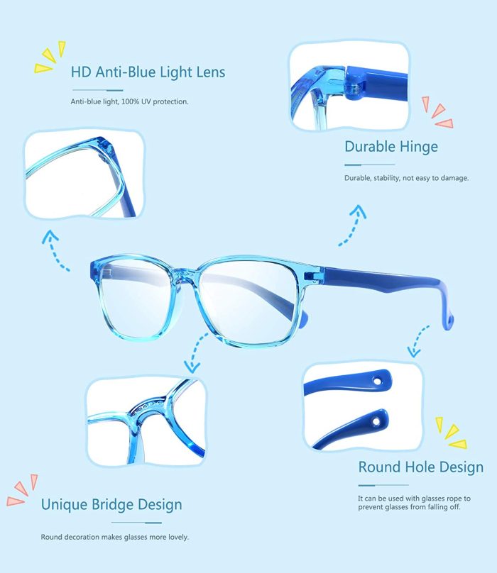 Kids Blue Light Blocking Glasses 2 Pack