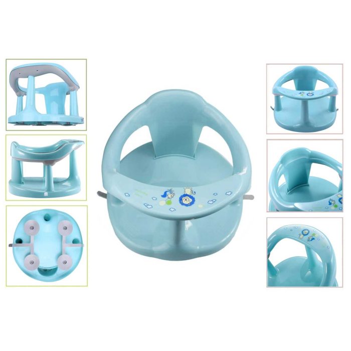Baby Bathtub Seat for Baby Bath Essentials,Baby Bath Seat for Babies 6 Months & Up,Infant Bath Seat for Sitting Up in Tub, 8 in 1 Baby Bath Set - Value Baby Shower Gifts (Cyan)