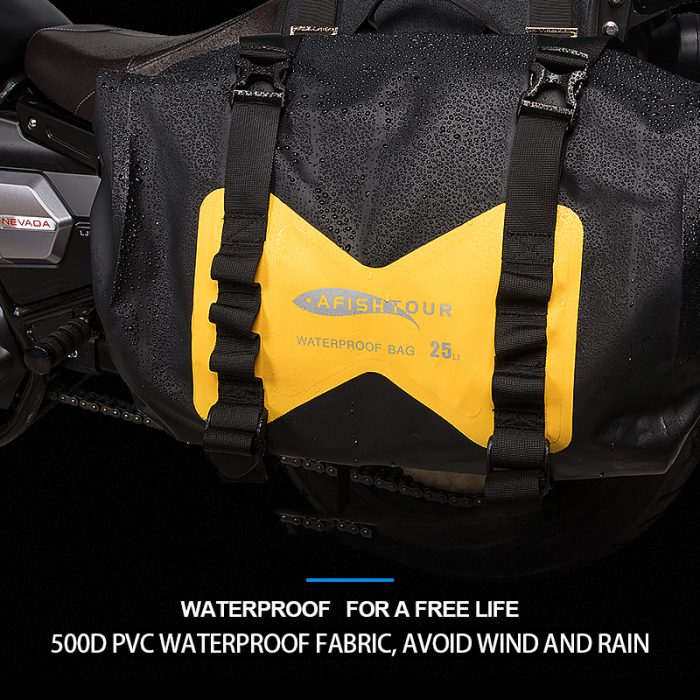 Waterproof Bag Motorcycle saddlebag 50L Tank Bag Motor Side Bag(2 PCS) (Yellow)…