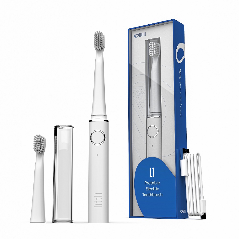 Littli L1 Sonic Electric Toothbrush,Durable and Portable,Simple to Use and Great Battery Life,Suitable for Adults and Children, Essential Supplies for Home,Camping and Travel (White), 120.0 grams