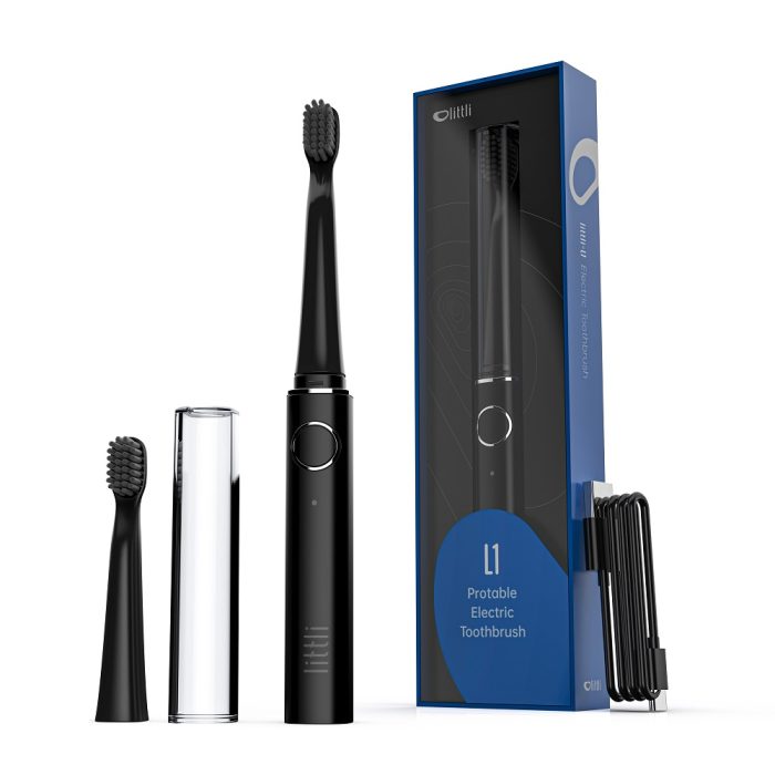 Littli L1 Sonic Electric Toothbrush,Durable and Portable,Simple to Use and Great Battery Life,Suitable for Adults and Children, Essential Supplies for Home,Camping and Travel (Black), 120 grams