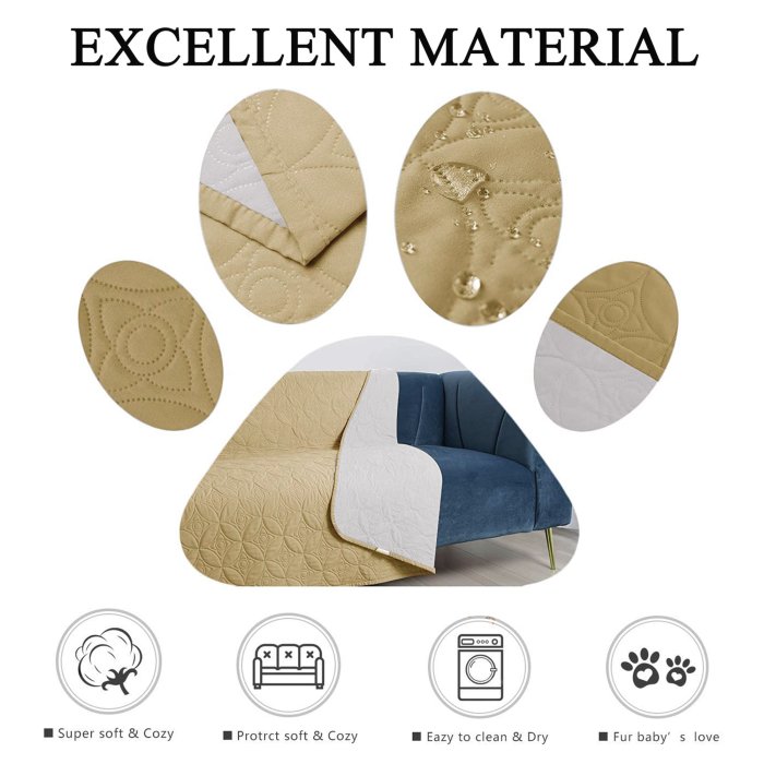 JIABOLANG Bed Cover for Dog Waterproof Pet Blanket Reversible Sofa Couch Furniture Protector
