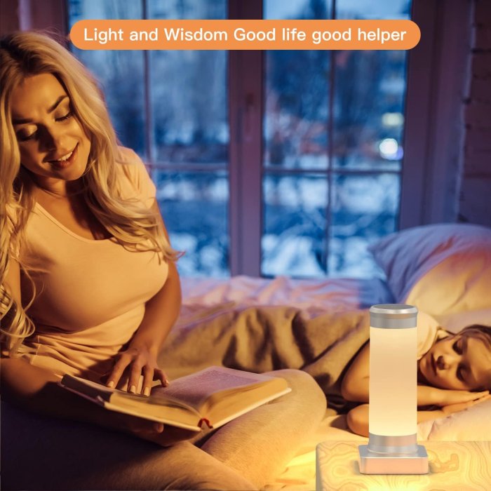 GIANTRIO Bedside Lamp Touch Control Wireless Table Lamp for Bedroom 3 Way Dimmable Nightstand Lamp with 2100mAh Battery for Living Room, Dorm, Home Offic,Camping (Gold)