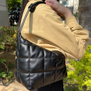 DE'EMILIA CONCEPT Top Handle Quilted handbags for women, Small Lightweight Imitation Leather Satchel Shoulder Bags (Ash)
