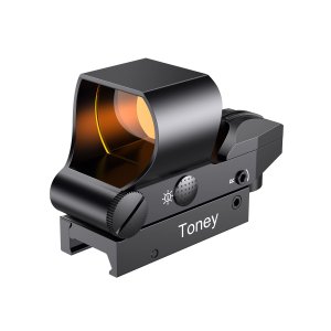 Toney Red Dot Sight Reflex Sight 4 Adjustable Reticle Sights Red Dot Optics Easy Mount for 20mm Picatinny Rail, Absolute Co-Witness