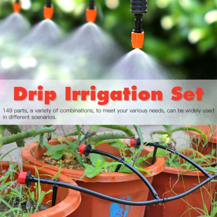 Walsilk Automatic Drip Irrigation Kits for Garden, 30M Adjustable Micro DIY Irrigation Kit Plant Water Saving System Heavy Duty Tube Watering System Kit for Patio Lawn Garden Greenhouse Flower Bed