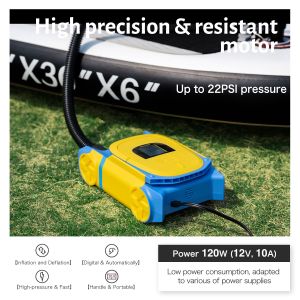 AILCION Electric Paddle Board Pump for Inflatables SUP Air Pump for Paddle Board, Boat, Mattress, Kayak, Bicycle & Car Tire inflator…