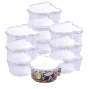 SHPii 38 oz Cartoon Shaped Clear DeliContainers with Lids,BPA-Free, Freezer and Microwave Safe Food Storage Containers, Reusable, Meal Prep, Take-out, Restaurant Supplies.(10 packs)…